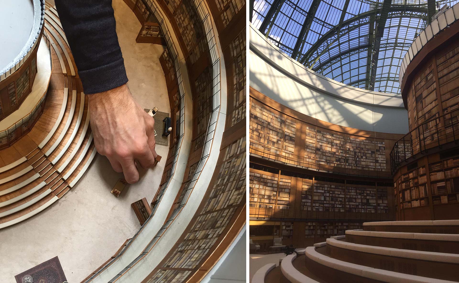 Conception d’images monumentales Chanel – décor bibliothèque