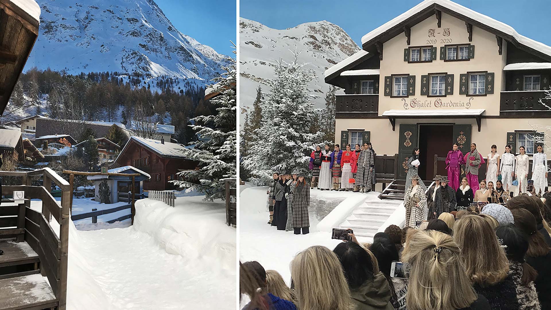 Conception d’images monumentales Chanel – décor montagne